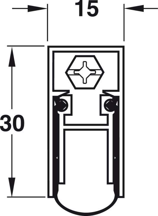Guarnizione sottoporta automatica SCHALL-EX DUO 708mm - immagine 3